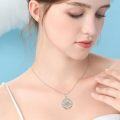 wholesale 925 Sterling Silver Green Opal Compass Necklace I'd be lost without you Pendant Gift for Women-0-3