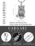 wholesale 925 Sterling Silver Owl Pendant with Celtic Knots & Flute on 24 Chain Gift for Men Women-0-1