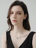 wholesale 925 Sterling Silver Celtic Cross Pendant With Moonstone And Abalone Inlay Necklace-0-3