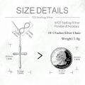 wholesale 925 Sterling Silver Infinity Cross Pendant Necklace for Women Christian  48cm Chain Length-0-2
