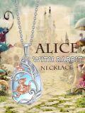 wholesale TOUPOP Alice In Pendant Necklace Sterling Silver Girls And Cat Jewelry Tree Of Life Pendant Wonderland Necklace Cat Gifts For Women Christmas Gifts For Teen Girls -0-1