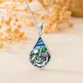 wholesale 925 Sterling Silver Mermaid Pendant with Abalone Shell and Moonstone - Unique Oceanic  for Mom or Daughter on Mothers' Day/Birthday/Christmas-0-1