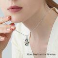 wholesale 925 Sterling Silver Mom Moss Agate Pendant Necklace Two Tone Rose Gold-0-20