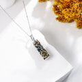 wholesale 925 Sterling Silver Sunflower Black Enamel Cylinder Keepsake Pendant Necklace with Funnel and Fill Tool-0-3