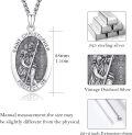 wholesale 925 Sterling Silver Saint Christopher Medal Necklace with Chain for Men & Women-0-4