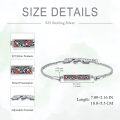 wholesale 925 Sterling Silver Red Enamel Ladybug Charm Bracelet for Women-0-4