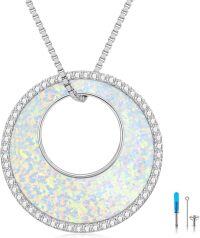 wholesale Sterling Silver Opal Urn Necklace for Ashes Cremation Jewelry-Circle of Life-Customized-Circle of Life