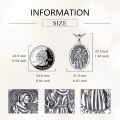wholesale 925 Sterling Silver Saint Francis Oval Pendant Necklace Wholesale For Men-0-5