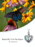 TOUPOP Sterling Silver Tree Of Life Heart Urn Necklace For Ashes Memorial Jewelry-0-1