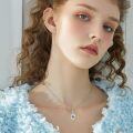 wholesale 925 Sterling Silver Oxidized Fairy Flower Oval Locket Pendant Necklace-0-1