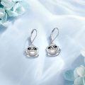 wholesale 925 Sterling Silver Sloth in Teacup Dangle Earrings Gift for Her-0-2