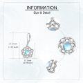 wholesale 925 Sterling Silver Moonstone Lotus Flower Leverback Earrings-0-4