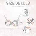 wholesale 925 Sterling Silver Rose Gold Heart Infinity Love Pendant Necklace-0-4