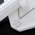 wholesale 925 Sterling Silver Star of David Pendant Necklace  for Men & Women-0-3