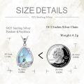 wholesale 925 Sterling Silver Blue Opal Mermaid Pendant & Chain Set-0-3