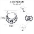 wholesale 925 Sterling Silver Floral Filigree Circle Stud Earrings-0-4
