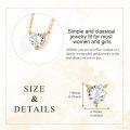 wholesale 14K Gold Chain with Heart-Shaped Moissanite Pendant - 1CT Diamond Alternative Necklaces for Women-0-4