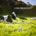 wholesale 925 Sterling Silver Cow Heart Charm Bracelet for Women Love-0-1
