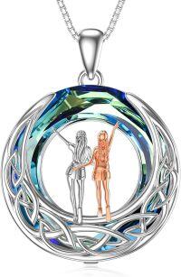 wholesale TOUPOP Sister Necklace For Sister Gift For Sister Celtic Necklace For Sister 925 Sterling Silver Necklace For Best Friend Sister Necklace For 2 Friendship Necklace Christmas Gift Birthday Gift -undefined