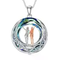 TOUPOP Sterling Silver Celtic Sister Necklace For 2 Friendship Gift-0-0