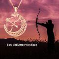 wholesale Rose Gold 925 Sterling Silver Moon & Arrow Pendant Necklace - Archer's Hunt Jewelry for Women-0-1
