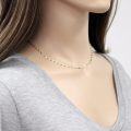 wholesale 18K Gold Oval Bead Chain Necklace for Women 60cm Length-0-5