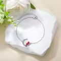 TOUPOP Sterling Silver Moon Red Bird Memorial Jewelry Gifts-0-4