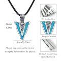 wholesale 925 Sterling Silver Viking Dagger Pendant With Turquoise Inlay-0-5