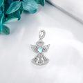 wholesale 925 Sterling Silver Angel Heart Halo Pendant Charm Bracelet for Women Mom-0-3