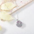 wholesale 925 Sterling Silver Butterfly Pendant Necklaces with Rainbow Stone for Women Girls Mom Wife-0-3