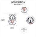 wholesale 925 Sterling Silver Cat Heart Stud Earrings for Women-0-3