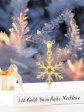 TOUPOP 14K Gold Crystal Snowflake Necklace Women's Winter Christmas Gift-0-3