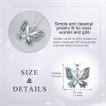 wholesale 925 Sterling Silver Abalone Shell Butterfly Pendant Necklace with Celtic Knot Design for Women Girls Gifts Jewelry 45cm Chain Length-0-3