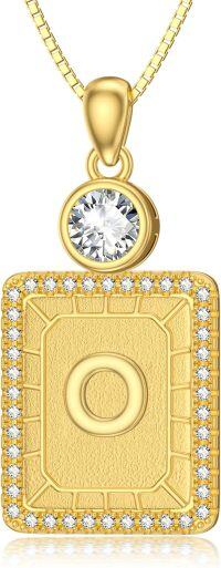 wholesale 18K Gold Sterling Silver A Z Initial Necklace for Women Gift for Mom Wife Girlfriend-O