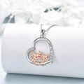 wholesale 925 Sterling Silver Love You Forever Axolotl Heart Pendant Necklace for Women Girls Gifts-0-1