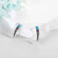 wholesale 925 Sterling Silver Turquoise Moon Phase Ear Climber Earrings for Women-0-2