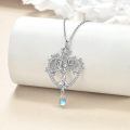 wholesale 925 Sterling Silver Celtic Tree of Life with Abalone and Moonstone Pendant Necklace for Women-0-2