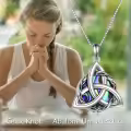 TOUPOP 925 Sterling Silver Celtic Knot Necklace Irish Jewelry Gifts-0-1