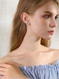 wholesale 925 Sterling Silver Blue Butterfly Cubic Zirconia Stud Earrings For Women-0-2