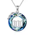 TOUPOP White Gold Plated 925 Sterling Silver Crystal Angel Number Necklace-0-0