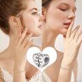 wholesale 925 Sterling Silver Best Friend Heart Charm Bead White Gold Plated Cz Crystal-0-3