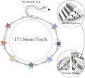 wholesale 925 Sterling Silver Rainbow Star Chakra Stones Yoga Bracelet for Women Wife Girlfriend-0-3