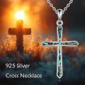 wholesale Sterling Silver Cross Necklace with Sea Turtle Pendant-0-6