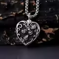 TOUPOP 925 Sterling Silver Heart Urn Necklace For Ashes Keepsake-0-4