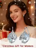 TOUPOP Sterling Silver Moonstone Infinity Dangle Earrings-0-1