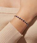 wholesale 925 Sterling Silver Blue Sapphire Tennis Bracelet With Clasp-0-1