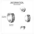 wholesale 925 Sterling Silver Norse Runes Viking Hoop Earring Wholesale - No Piercing Needed-0-3