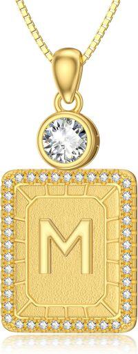 wholesale 18K Gold Sterling Silver A Z Initial Necklace for Women Gift for Mom Wife Girlfriend-M