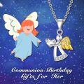 wholesale Sterling Silver Crystal Guardian Angel Necklace Women s Birthday Jewelry Gift-0-23