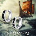 wholesale 925 Sterling Silver Viking Rune Huggie Hoop Earrings Norse s for Him Her-0-5